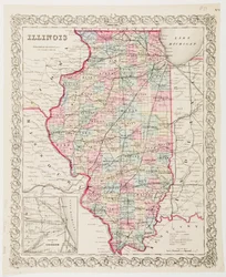 Kaart van Illinois