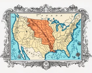 Kaart van de Louisiana Purchase