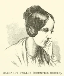 Margaret Fuller, gravin Ossoli, Amerikaans journaliste en voorvechtster van vrouwenrechten (gravure)