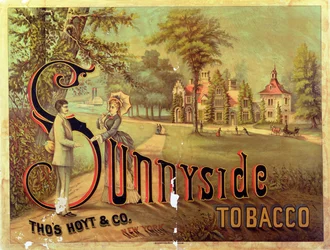 Poster die Sunnyside Tobacco adverteert