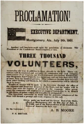 Wervingsaffiche voor drieduizend vrijwilligers, 9 juli 1861
