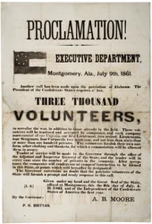 Wervingsaffiche voor drieduizend vrijwilligers, 9 juli 1861