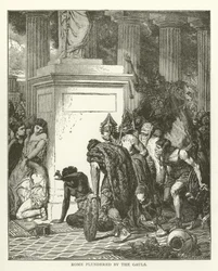Rome geplunderd door de Galliërs