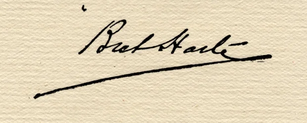 Handtekening van Francis Bret Harte (1839-1902)