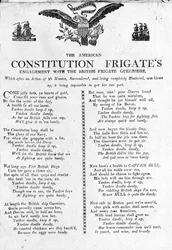 Het gevecht van de Amerikaanse Constitution fregatten met het Britse fregat Guerriere