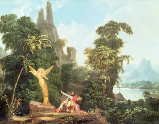 De engel die aan Manoach verschijnt