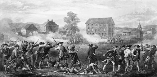 De Slag bij Lexington op 19 april 1775
