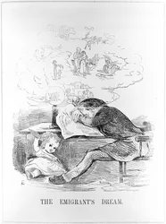 De droom van de emigranten, gepubliceerd in Yankee Doodle, 20 maart 1847