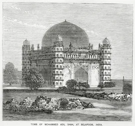 De Gol Gumbaz, tombe van Mohammed Adil Shah II, gebouwd in 1659