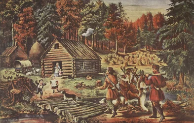 Het huis van de pioniers aan de westelijke grens