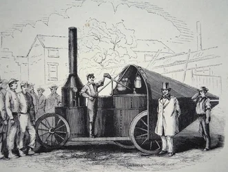 Het Winans stoomkanon, veroverd op de Confederatie tijdens de Amerikaanse Burgeroorlog, mei 1861