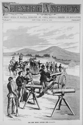 Het nieuwe model Gatling Gun, uit Scientific American, 14 juni 1879