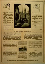 We hebben een leger nodig om ons te beschermen, propagandapamflet van de National Security League, ca. 1914-18