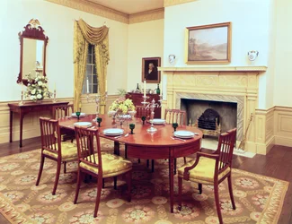 White Hall eetkamer, nabij Charleston South Carolina, 1818