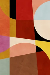 Warme kleuren Bauhaus-geometrie 2