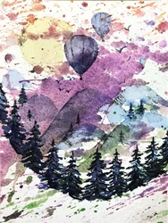Kleurrijke bergballonnen
