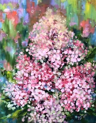 Schilderachtige roze bloesems
