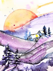 Winter Moon-hut