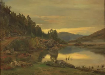 Beeld van hoge bergen. Parijs