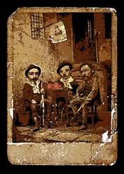 op zoek naar een goed glas, 2002 (digitaal schilderij)