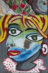OUTRAGE TO PICASSO, 2012 (acryl op jute doek opgespannen op een houten frame)