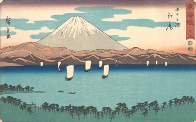 Ejiri, Nummer 19, uit de serie Drieënvijftig Stations van de Tokaido-weg, 1847-52