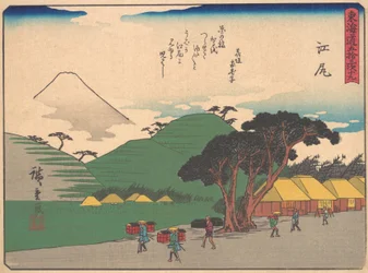 Ejiri, uit de serie De Drieënvijftig Stations van de Tokaido-weg, begin 20e eeuw.