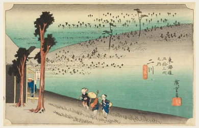 Futagawa Theehuis, in De Drieënvijftig Stations van de Tokaido-weg (Tokaido Gojusan Tsugi-no Uchi)