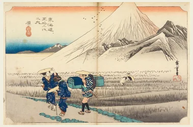 Hara, Fuji bij dageraad, in De Drieenvijftig Stations van de Tokaido Weg