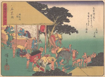 Ishiyakushi, uit de serie De Drieënvijftig Stations van de Tokaido-weg, begin 20e eeuw