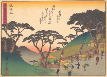 Landschap, uit de serie De drieënvijftig stations van de Tokaido-weg, begin 20e eeuw