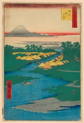 Nekozane bij Horikiri Kanaal No. 96 uit Honderd Beroemde Zichten van Edo (Horie, Nekozane)