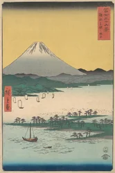 Pijnboombossen van Miho in de provincie Suruga, 1858
