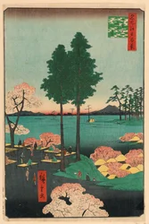 Suwa Bluff, Nippori uit de Serie Honderd Beroemde Zichten van Edo