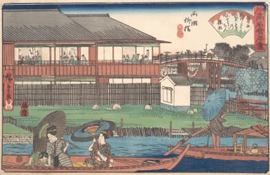 De Ono bij Ryogoku Yanagibashi, ca. 1835-42