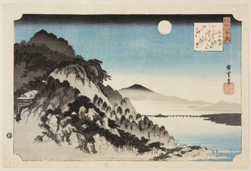 Herfstmaan bij de Ishiyama-tempel