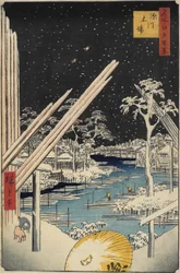 Fukagawa houtwerven, 1856