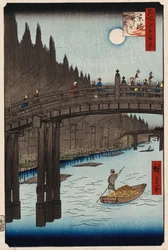 "Maan kijken den, Ueno" uit "Honderd uitzichten van beroemde plaatsen in Edo"