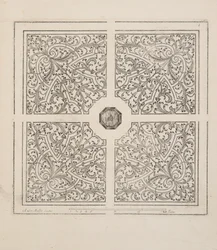 Ontwerp voor Parterre, uit Theatre des Plans et Jardinages, uitgegeven 1652 (gravure)