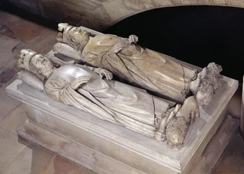 Beeldhouwwerken van Philippe VI (1293-1350) de Valois en Jean II (1319-64) Le Bon