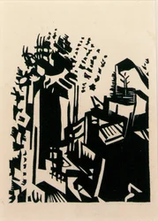 Vissers, ca.1940 (houtsnede)