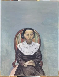 Portret van een jong meisje in het zwart