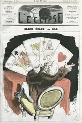 Grote spreiding! , cartoon over de regering van president Adolphe Thiers (1797-1877). Omslag in 