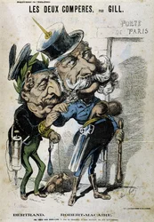 Cartoon over Napoleon III en Bismarck - door Gill, in 