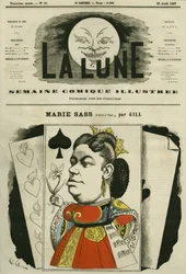 Portret van Marie Sass, zangeres bij het Opera Theater