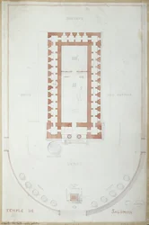 Plan van de Tempel van Salomo in Jeruzalem, midden 19e eeuw
