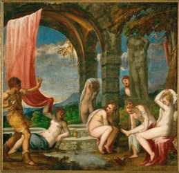 Diana en Actaion, na 1559 (schilderij op doek)