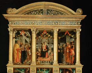 Altaarstuk in de kerk van Sint Zeno, Verona ...