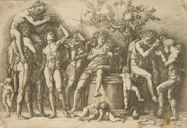 Bacchanaal met een Wijnvat, ca.1470-90