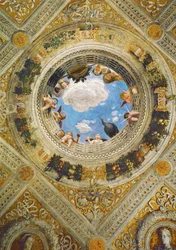 Plafondmedaillon in de Bruidskamer (fresco)